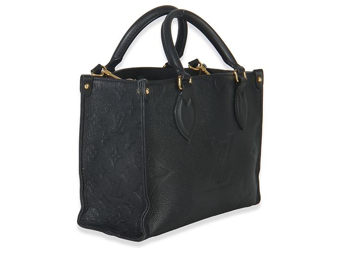 Louis Vuitton Black Monogram Empreinte Onthego PM Nero - vista 3