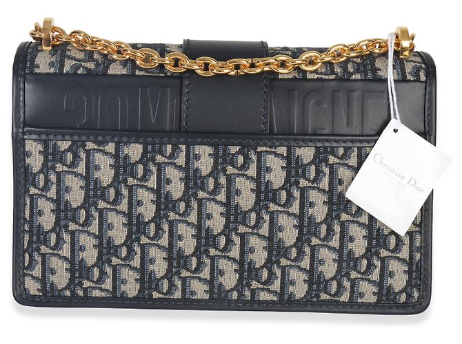 Borsa a catena Dior 30 Montaigne in obliquo blu Christian Dior - vista 2