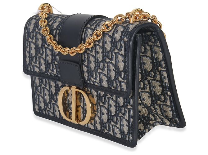 Borsa a catena Dior 30 Montaigne in obliquo blu Christian Dior - vista 3