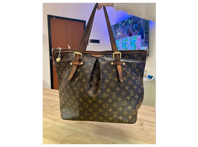 Borsa Louis Vuitton Monogram Palermo GM Marrone Monogramma - vista 2