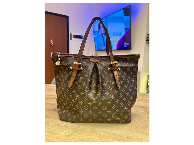 Borsa Louis Vuitton Monogram Palermo GM Marrone Monogramma - vista 5