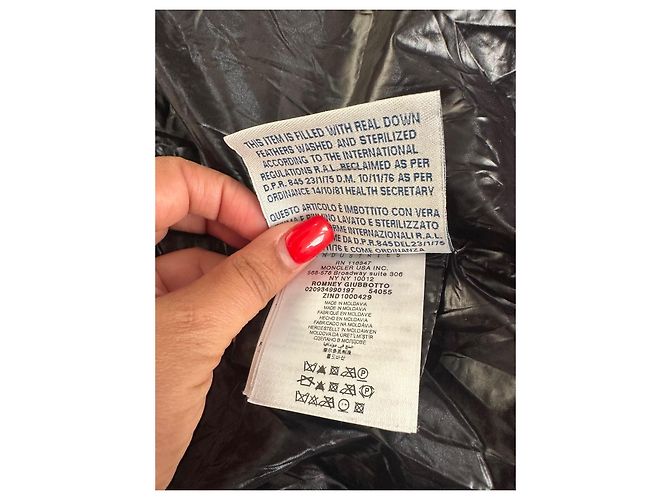 Giacca lunga Moncler nera Nero - vista 17