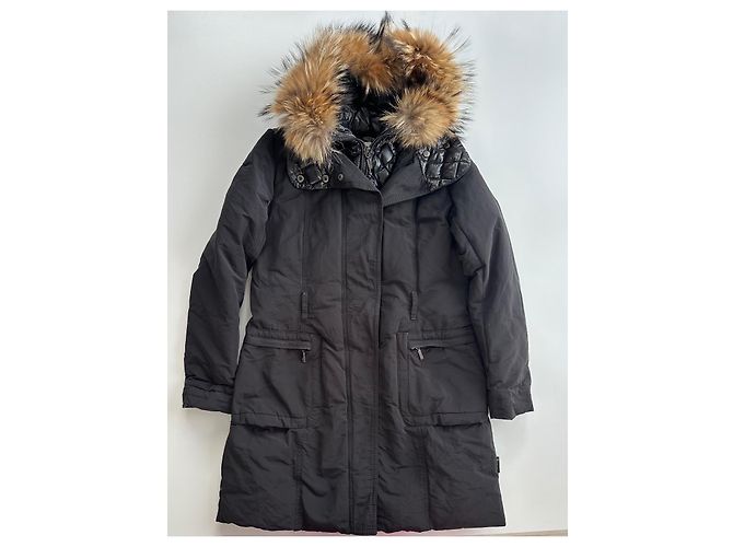 Giacca lunga Moncler nera Nero - vista 2