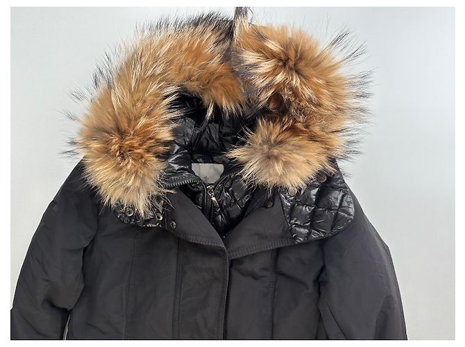 Giacca lunga Moncler nera Nero - vista 3