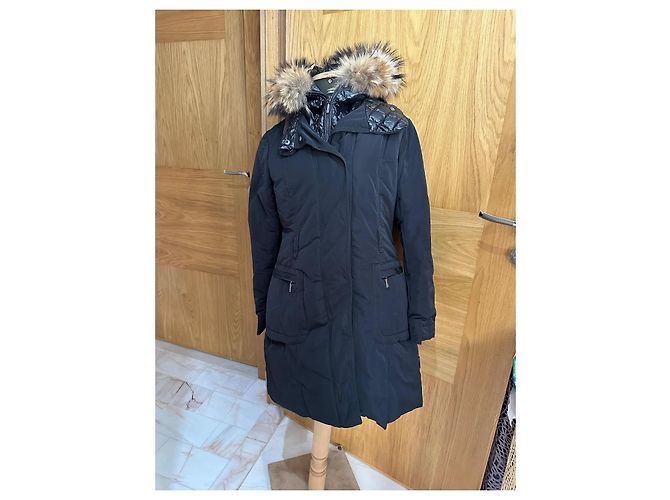 Giacca lunga Moncler nera Nero - vista 5