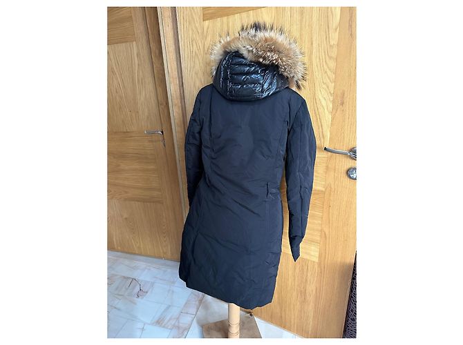 Giacca lunga Moncler nera Nero - vista 6