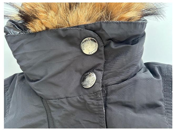 Giacca lunga Moncler nera Nero - vista 8