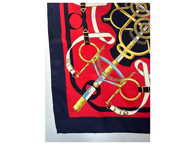 Hermès Seidentuch Blau Sattel Motiv - Ansicht 5