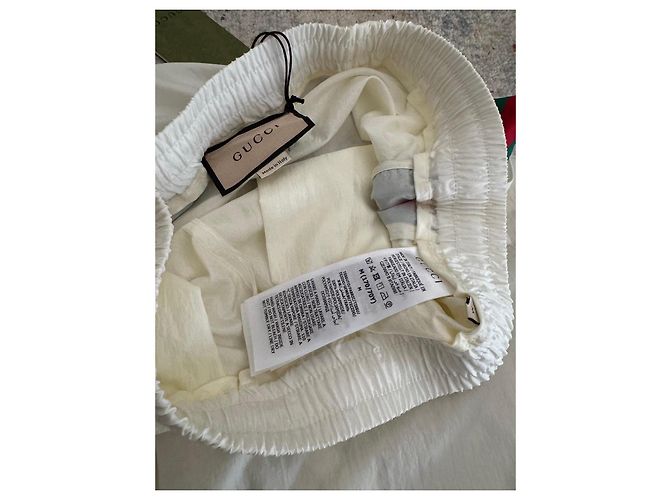 Pantaloncini Gucci bianchi con banda laterale Bianco Rosso Verde - vista 4