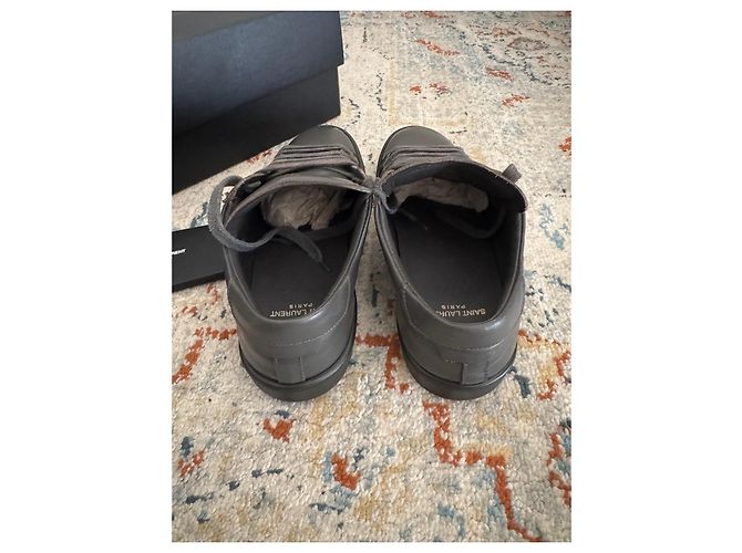 Baskets Saint Laurent en Cuir Gris - vue 5