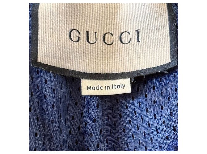 Bermuda Gucci con Stampa GG Blu - vista 3