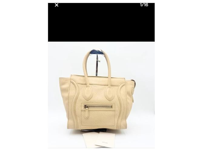 Céline Micro Luggage Tote Beige - vista 3