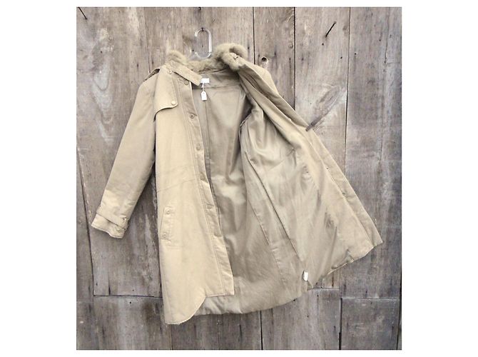 Abrigo Bel Air de algodón beige - vista 4