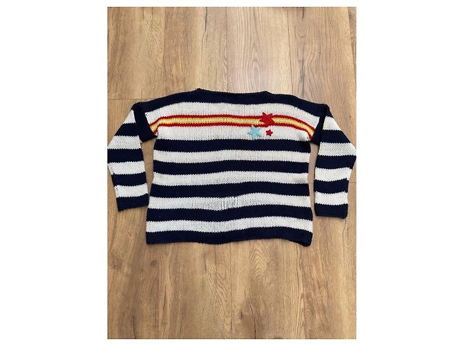 Suéter de cachemira Ermanno Scervino Blanco Azul Azul marino - vista 9