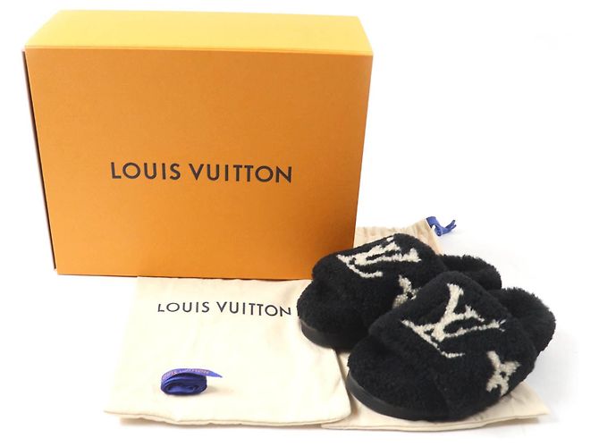 Sandali Mouton della linea Paseo Louis Vuitton Nero Beige - vista 2