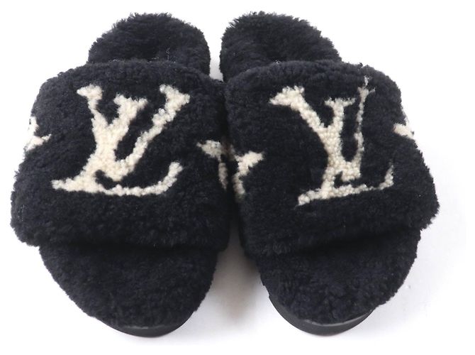 Sandali Mouton della linea Paseo Louis Vuitton Nero Beige - vista 4