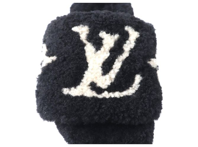 Sandali Mouton della linea Paseo Louis Vuitton Nero Beige - vista 9