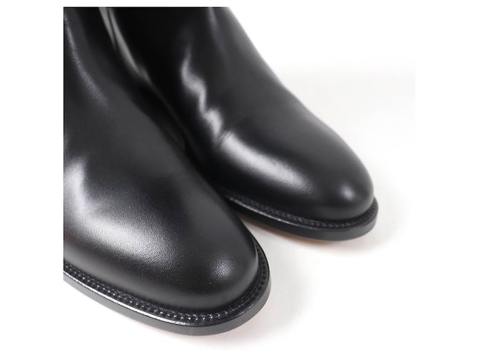 Botas de couro com fivela Kelly da Hermès Preto - vista 8