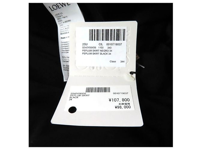 Falda de Viscosa Elastano Loewe S540Y08X56 Negro - vista 11