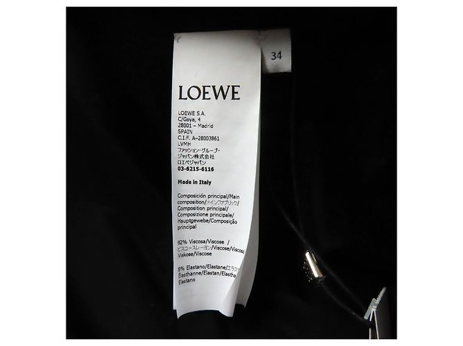 Falda de Viscosa Elastano Loewe S540Y08X56 Negro - vista 7
