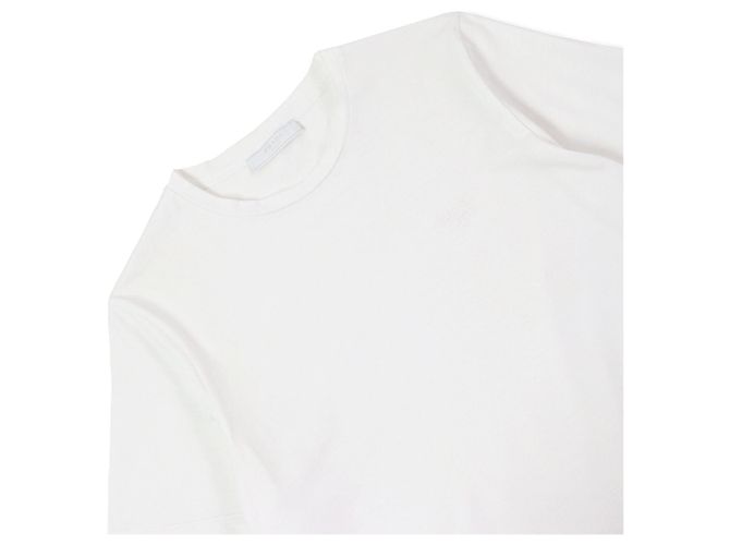 Camiseta de algodón con logo bordado Prada Blanco - vista 2