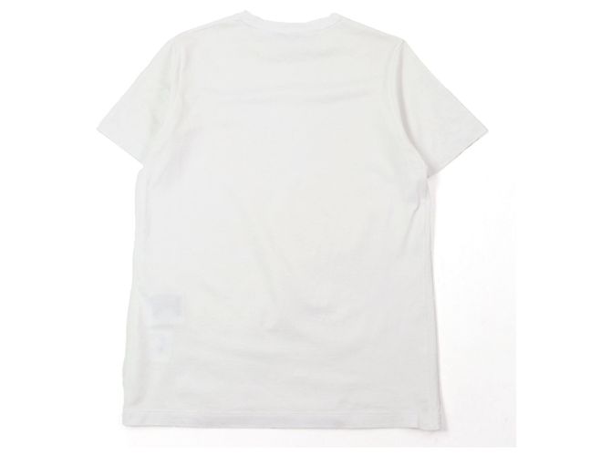 Camiseta de algodón con logo bordado Prada Blanco - vista 3