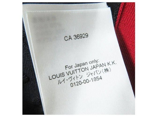 Canotta in seta e nylon Monogram Louis Vuitton Nero Rosso D'oro - vista 11