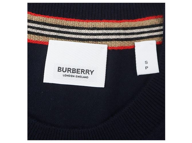 Pullover aus Wolle mit Monogramm-Motiv von Burberry Blau Marineblau - Ansicht 5