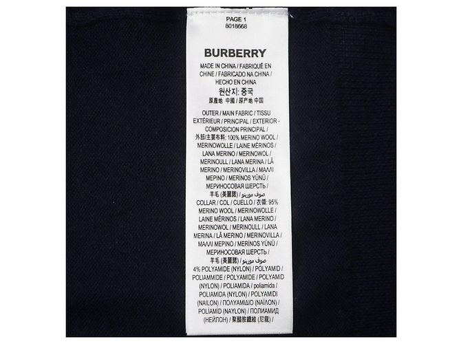 Pullover aus Wolle mit Monogramm-Motiv von Burberry Blau Marineblau - Ansicht 6