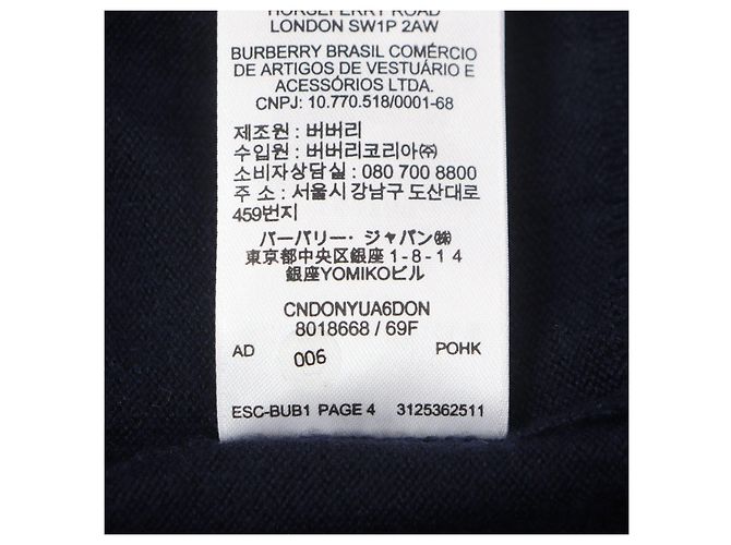 Pullover aus Wolle mit Monogramm-Motiv von Burberry Blau Marineblau - Ansicht 8