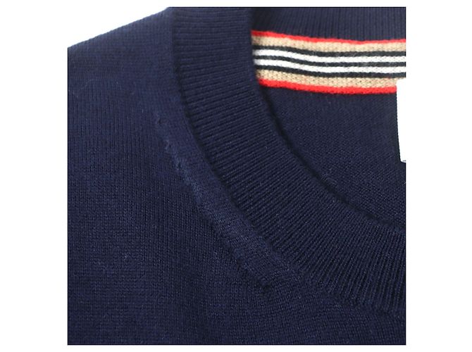 Pullover aus Wolle mit Monogramm-Motiv von Burberry Blau Marineblau - Ansicht 9