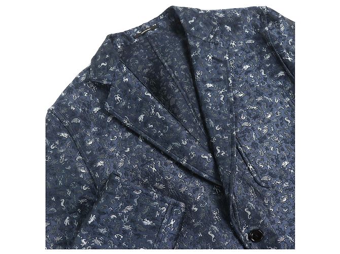 Hermès Giacca in poliestere Hermes G19936 Blu Blu navy - vista 5