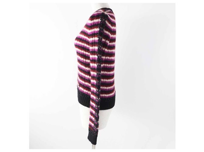 Timeless Chanel COCO Marke Kettenrandmuster Alpaka Polyamid Strickwaren Mehrfarben - Ansicht 3