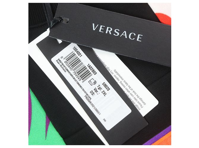 Suéter de moletom em patchwork COLLEGE FIT da Versace Preto - vista 10