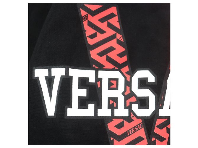 Suéter de moletom em patchwork COLLEGE FIT da Versace Preto - vista 4