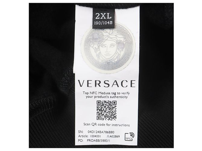 Suéter de moletom em patchwork COLLEGE FIT da Versace Preto - vista 6