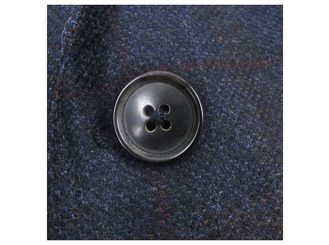 Hermès Giacca in cashmere a quadri Hermes Blu Blu navy - vista 5