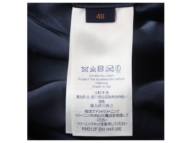 Louis Vuitton LV&Flower Monogram Polyester Wool Tailored Jacket Blue Navy blue - view 11