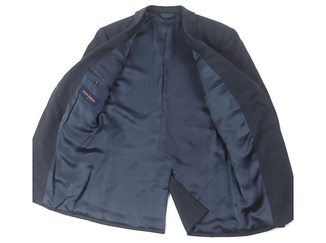 Louis Vuitton LV&Flower Monogram Polyester Wool Tailored Jacket Blue Navy blue - view 4