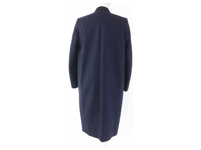 Céline Abrigo de Lana Celine Crombie Negro Azul - vista 4