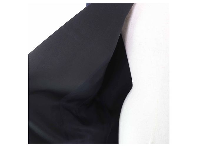 Céline Abrigo de Lana Celine Crombie Negro Azul - vista 5