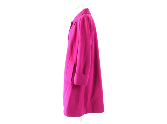 Abrigo largo de lana Cupra Yves Saint Laurent Rosa - vista 2