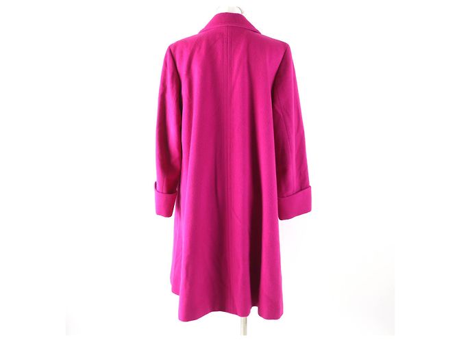 Abrigo largo de lana Cupra Yves Saint Laurent Rosa - vista 3