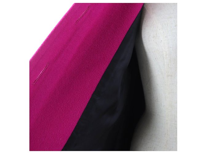 Abrigo largo de lana Cupra Yves Saint Laurent Rosa - vista 5