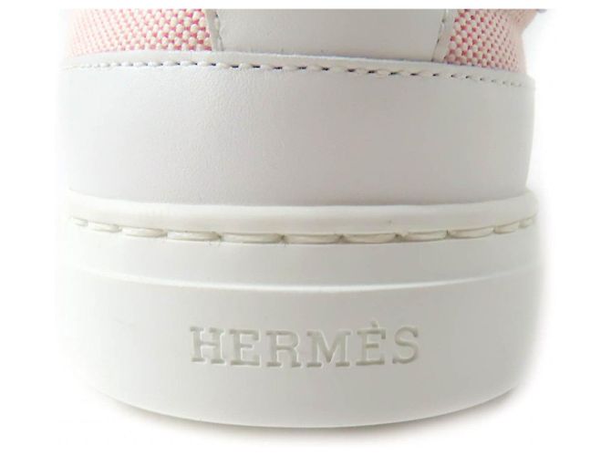 Hermès Day Kelly Buckle Canvas-Leder-Sneaker Pink - Ansicht 10