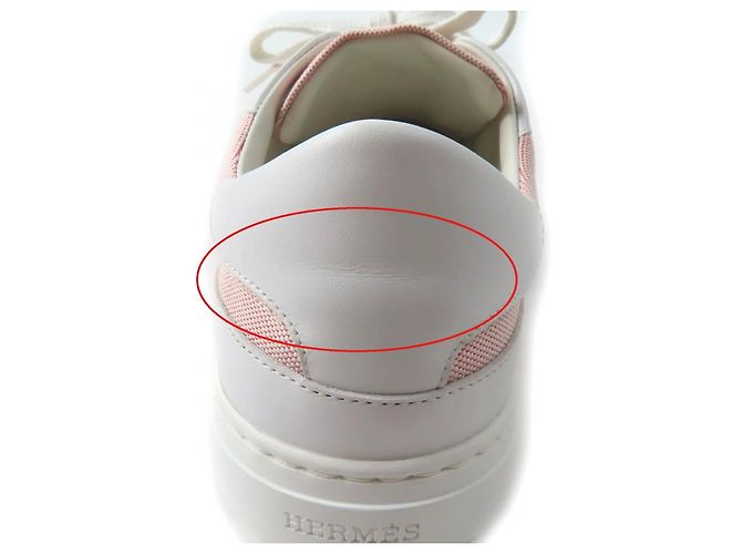 Hermès Day Kelly Buckle Canvas-Leder-Sneaker Pink - Ansicht 16