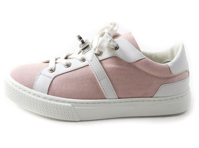 Hermès Day Kelly Buckle Canvas-Leder-Sneaker Pink - Ansicht 5
