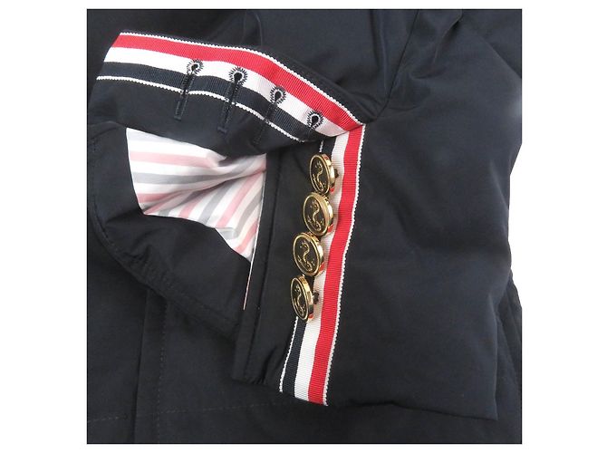 Veste en duvet en polyester Thom Browne MJD085X Bleu Bleu Marine - vue 6