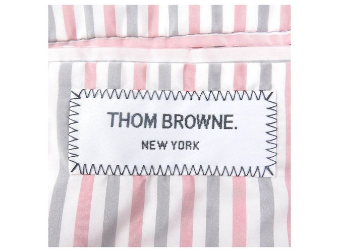 Veste en duvet en polyester Thom Browne MJD085X Bleu Bleu Marine - vue 7