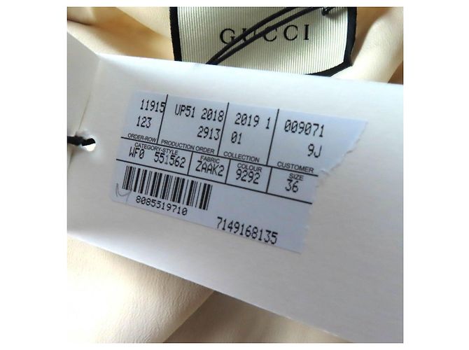 Gucci 551562 Mono de Algodón y Rayón Blanco Blanco roto - vista 13